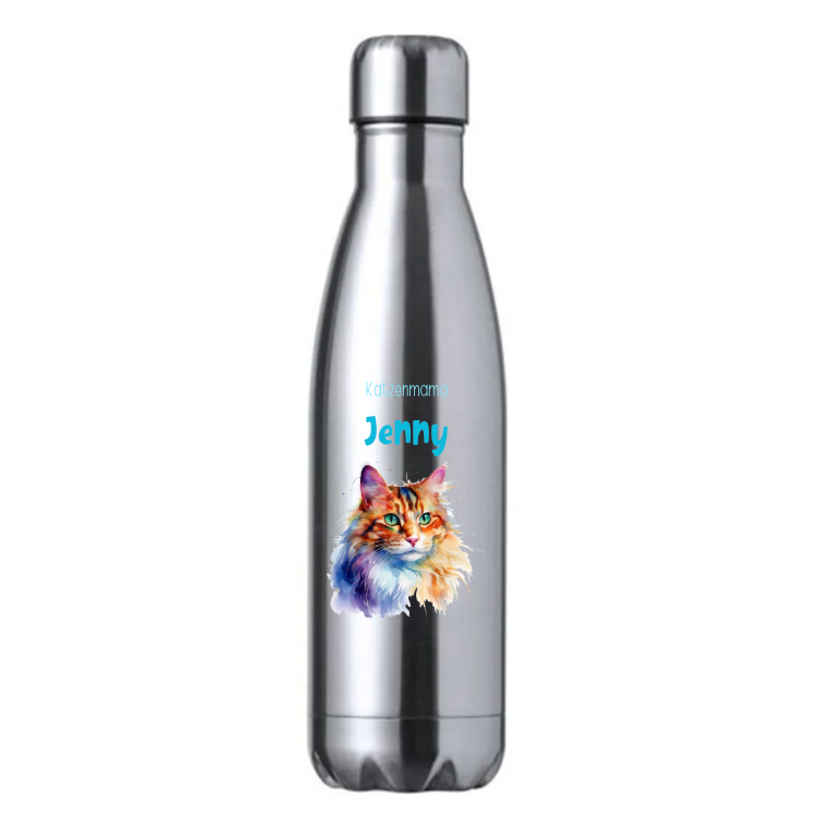 Thermosflasche Katzenportrait