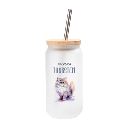 Trinkbecher aus Glas als Geschenk für Katzenliebhaber